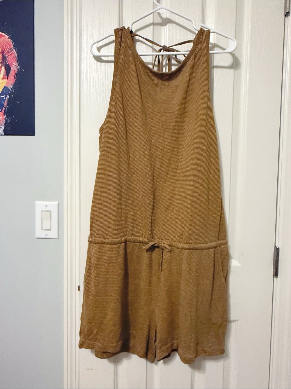Prana Sleeveless Tie-Back Romper in orche